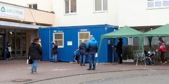 Corona-Testschleuse am Asklepios Klinikum Bad Abbach